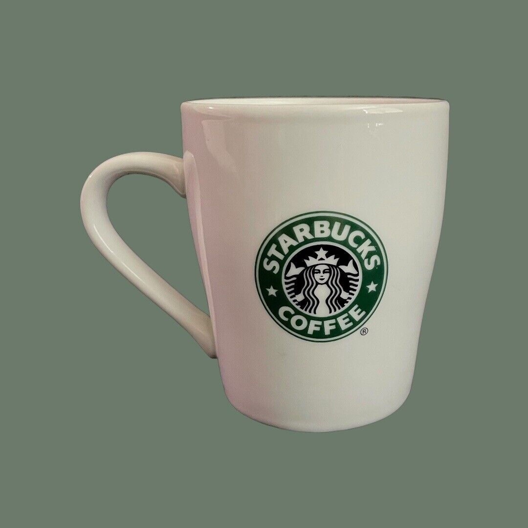 Starbucks 8oz White Ceramic Coffee Mug 2007 Classic Green Mermaid Siren Logo