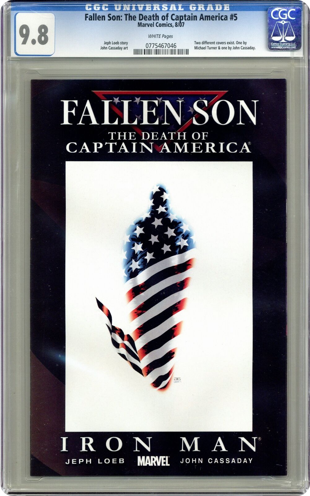 Fallen Son Death of Captain America #5A Cassaday CGC 9.8 2007 0775467046