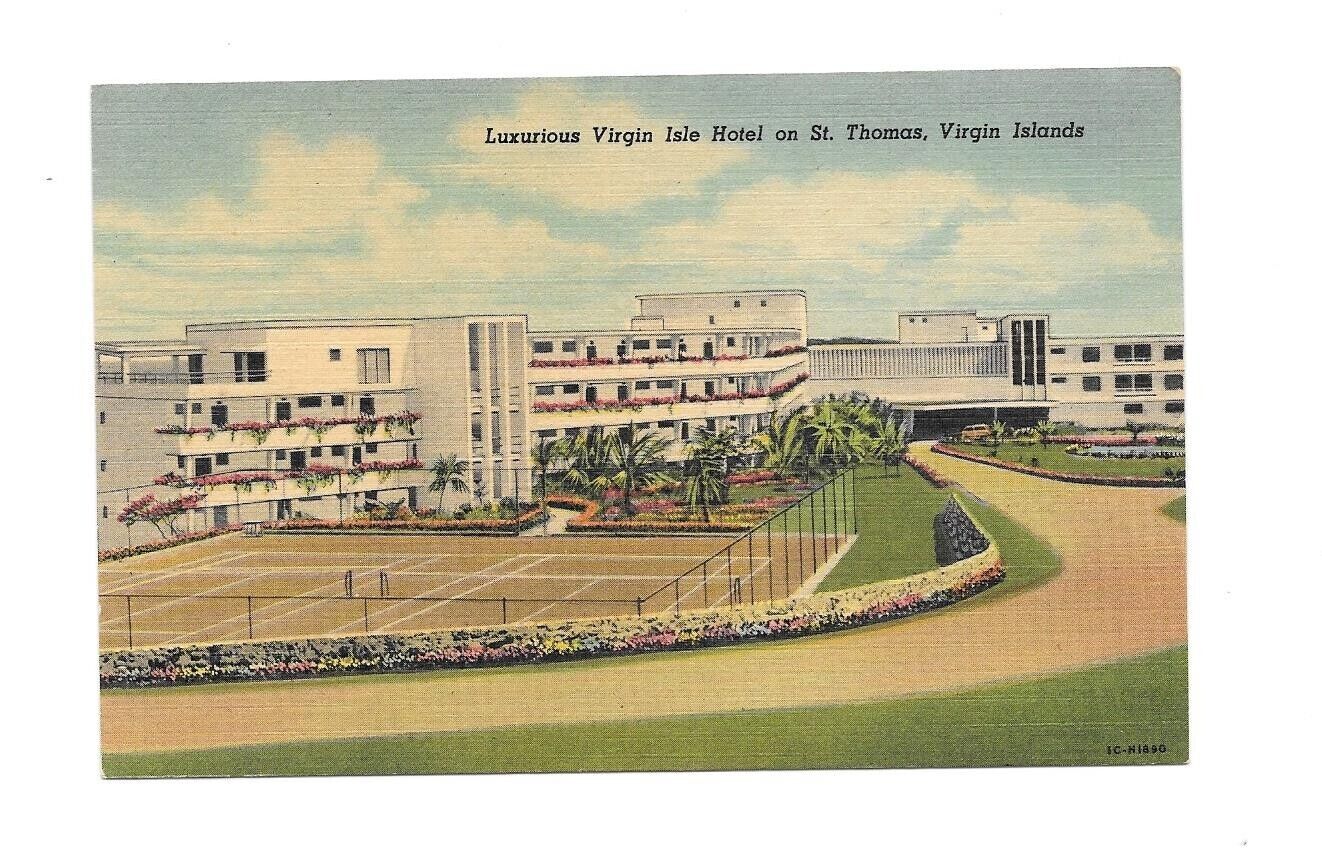 Luxurious Virgin Isle Hotel on St Thomas Vintage Postcard Unposted