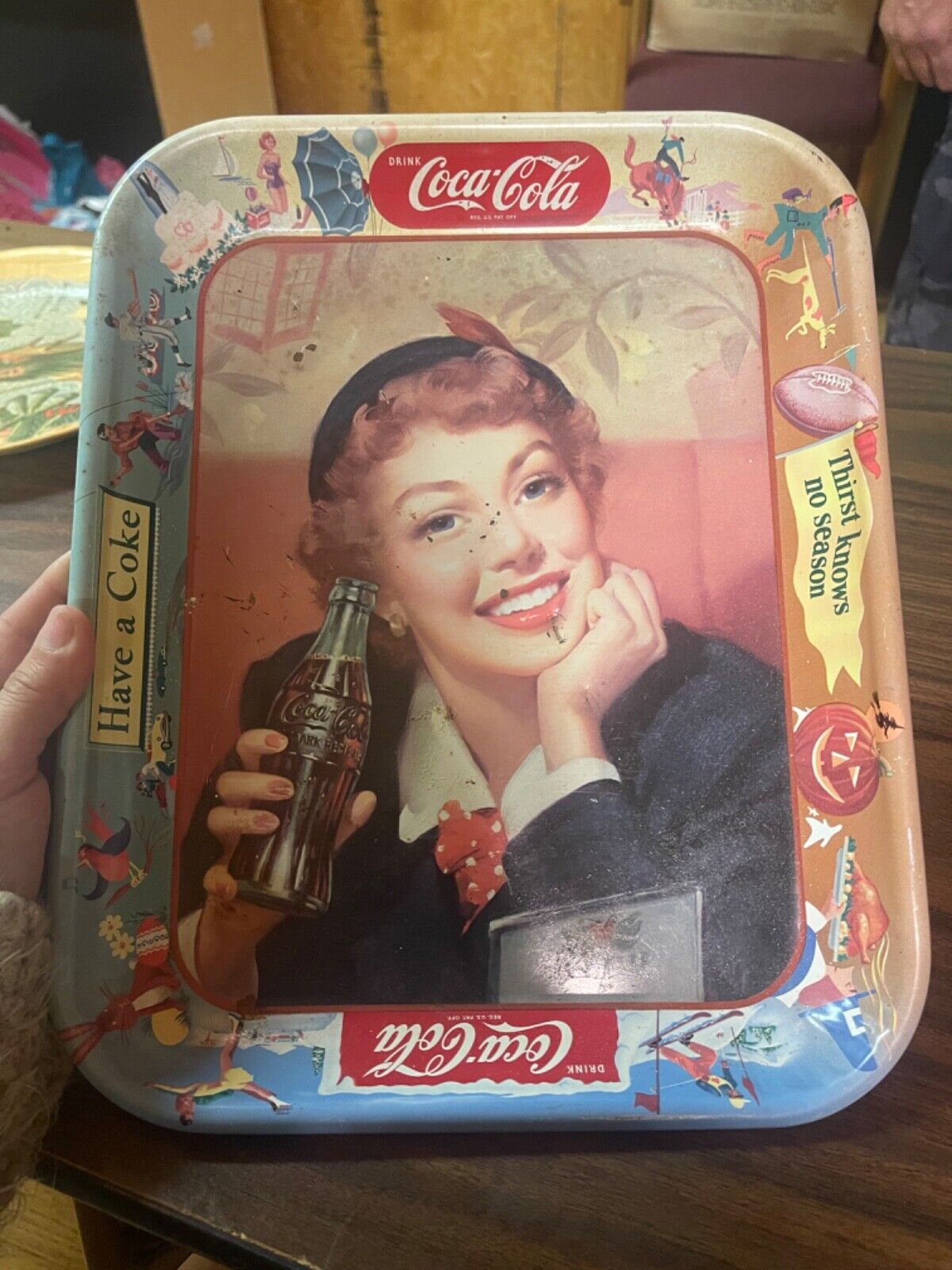 Vintage 1950s Coca Cola Menu Girl \