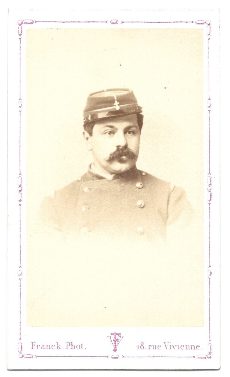 Sous Lieutenant Garde Nationale Mobile ca 1870 Photo Frank Paris Militaria CDV