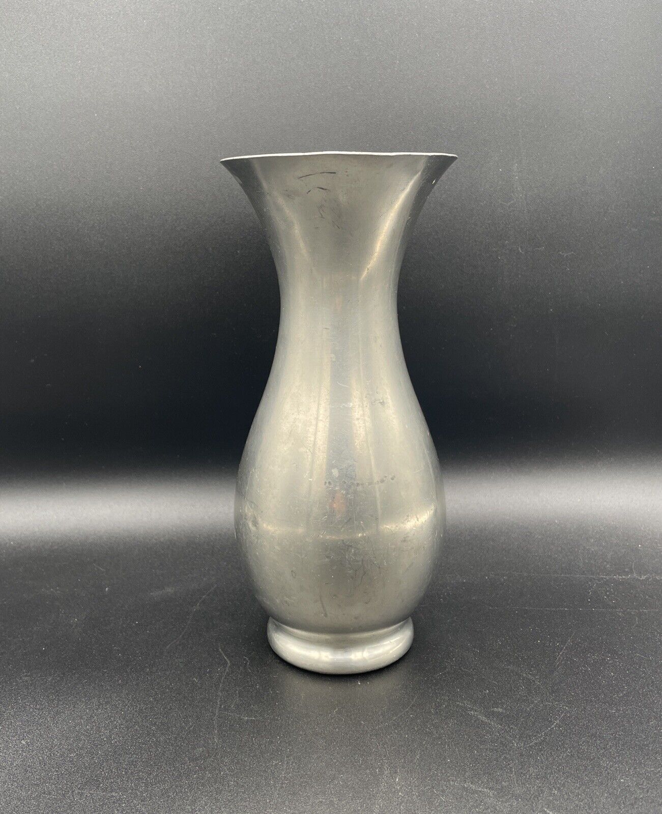 Royal Holland Pewter Daalderop Vase - 1960s Vintage 8 1/4” Tall