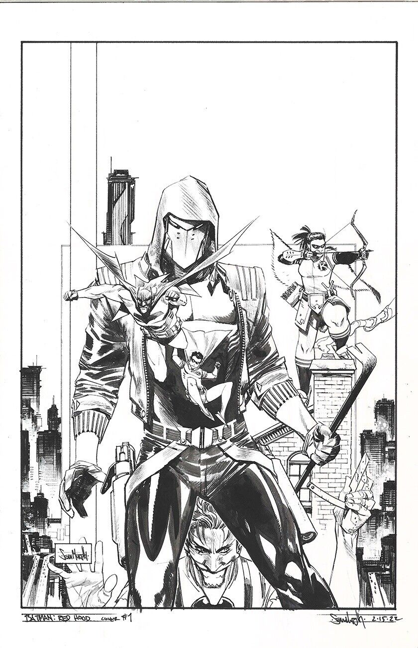 BATMAN: SEAN GORDON MURPHY - White Knight Red Hood UNUSED Cover Original Art