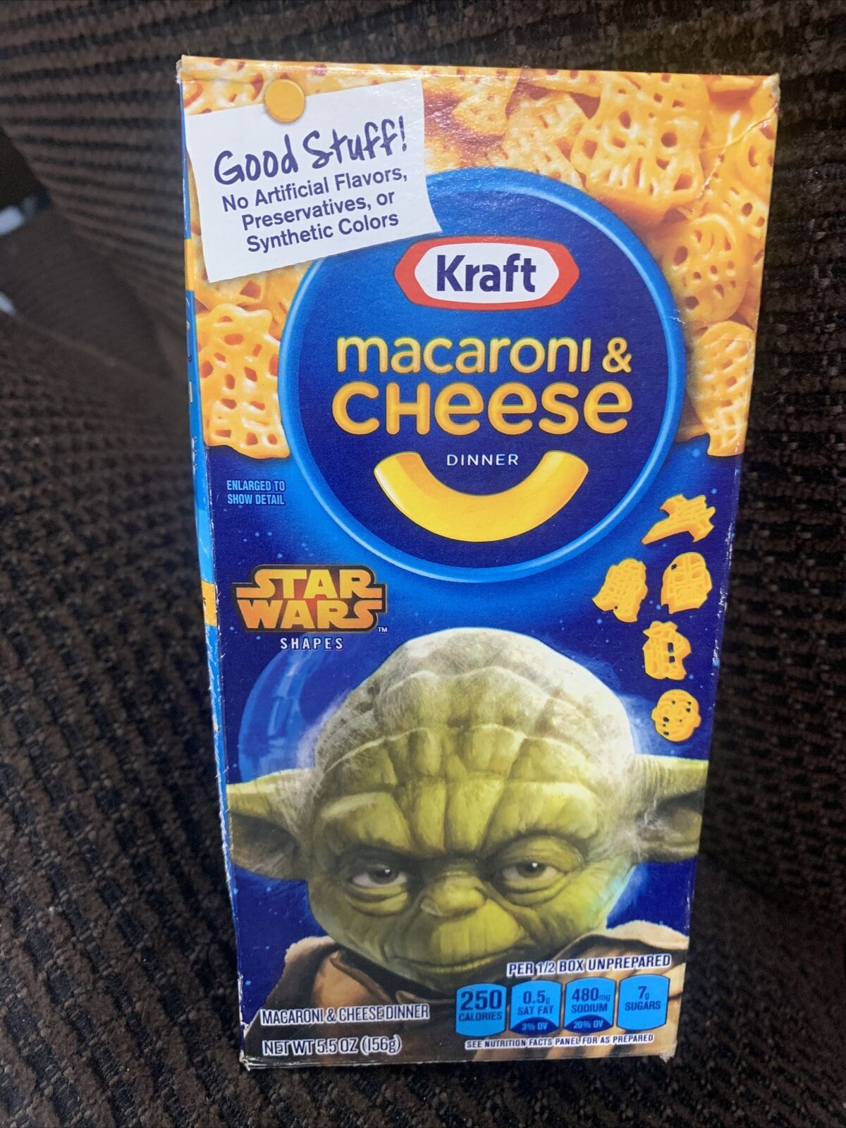 Star Wars Shapes Kraft Macaroni & Cheese Box Yoda 2015