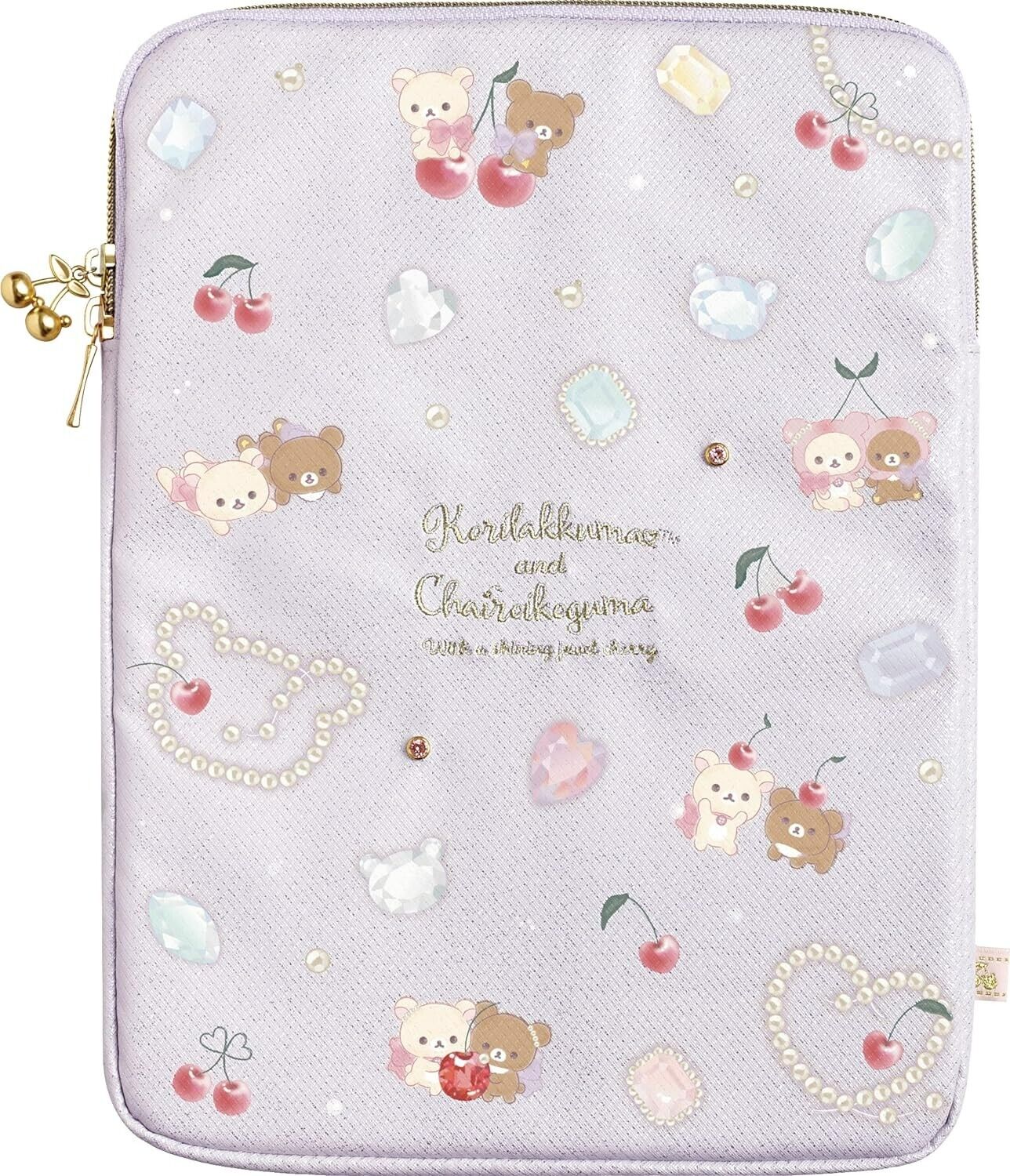 San-X Rilakkuma Tablet Case (Jewel Cherry) Korilakkuma Bag Pouch New Japan