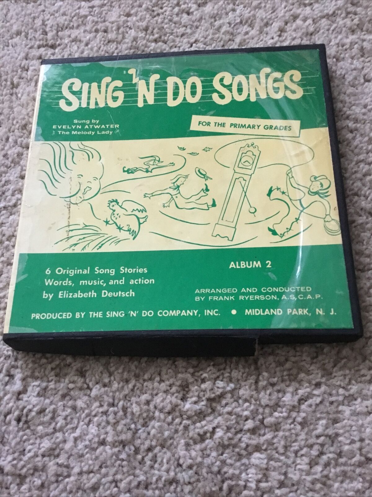 Evelyn Atwater Sing ‘N Do Songs Album 6 Children’s Vinyl Records Box Set Vintage