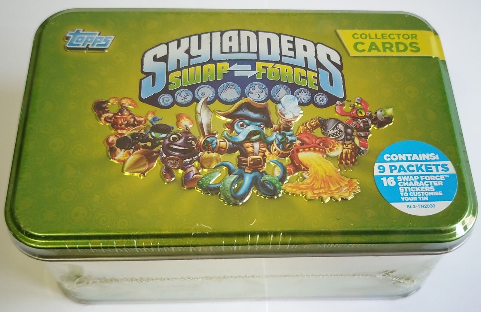 Skylanders Swap Force Topps Tin Box with 9 Card Packs
