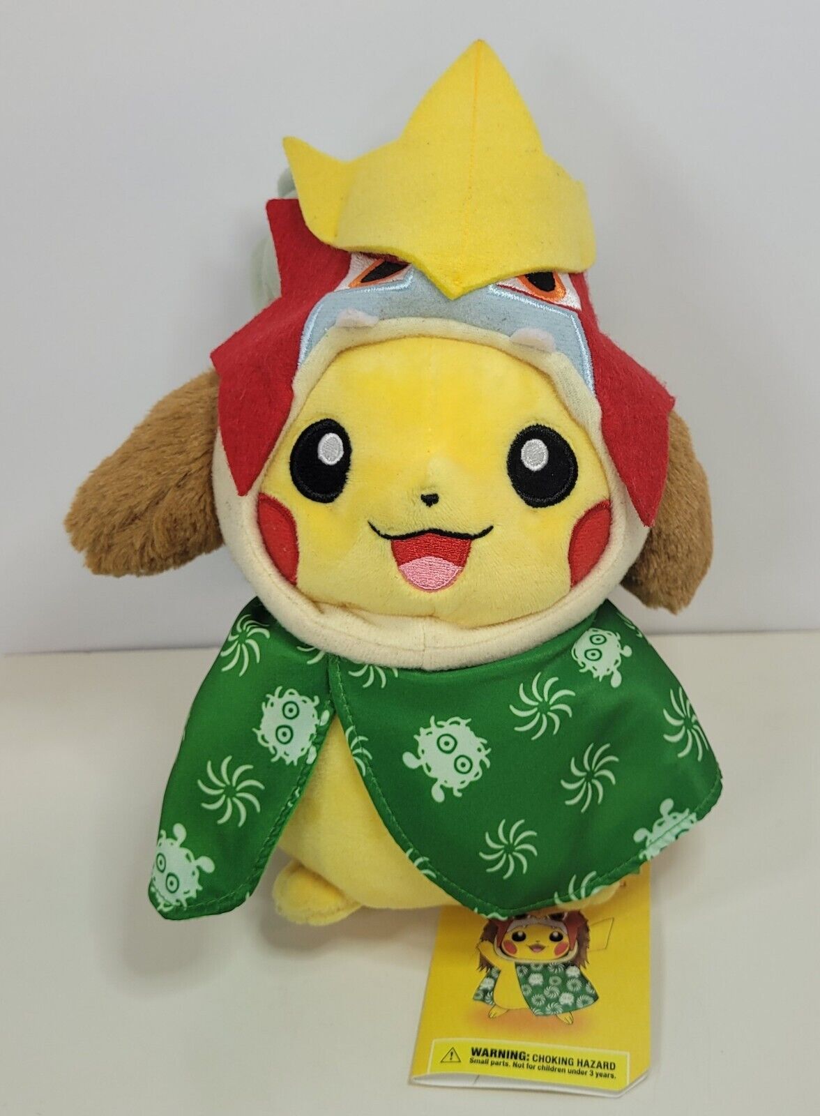 Rare Pokemon Center Original Lion Dancer Pikachu Poke Plush 8\