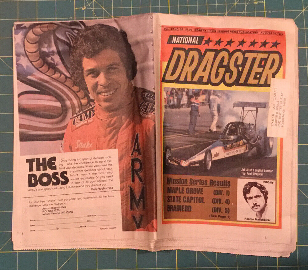 NATIONAL DRAGSTER NEWSPAPER, AUGUST 10, 1979, NICE READING, VINTAGE RACE NEWS