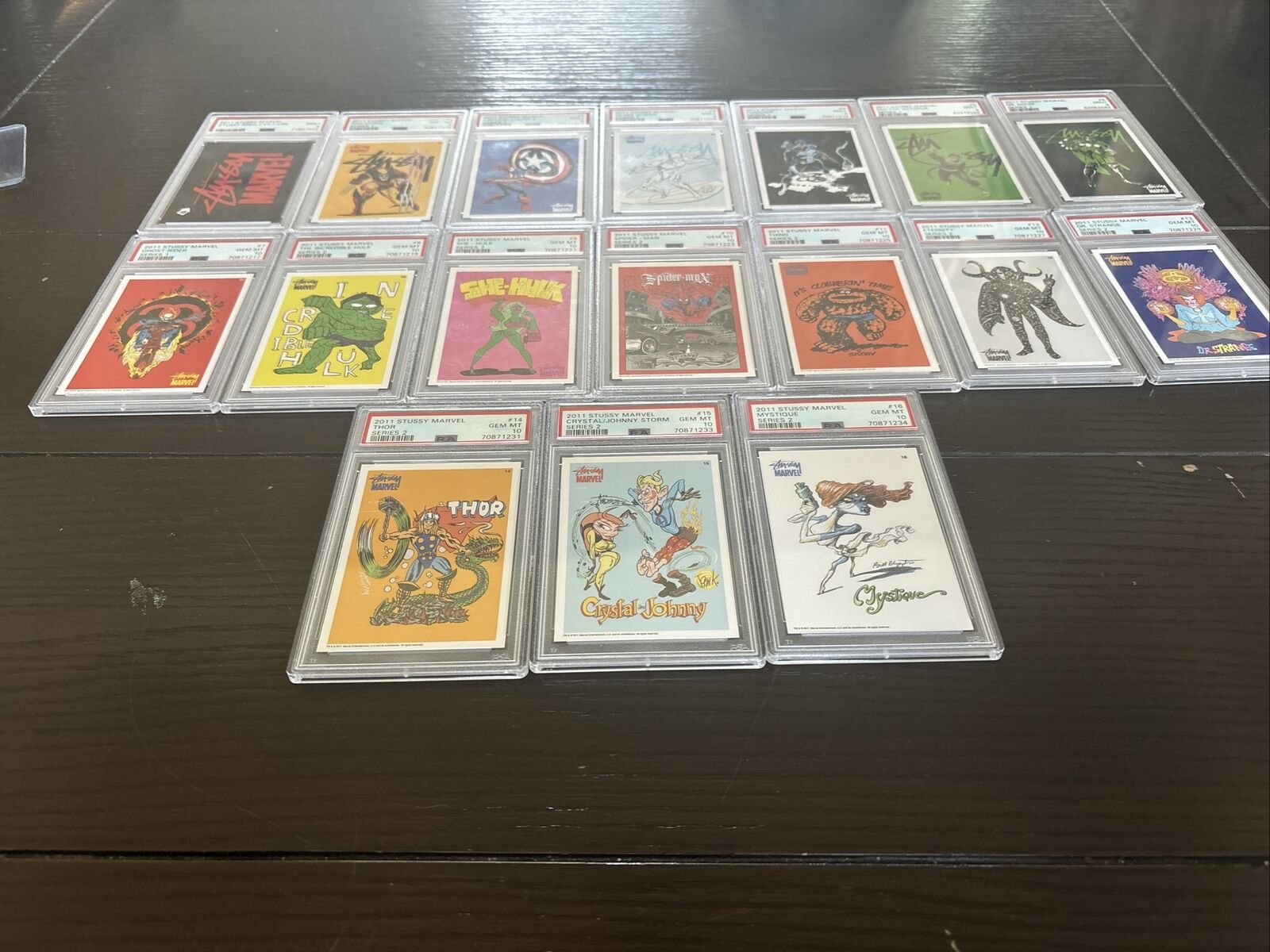 Stussy X Marvel Cards Psa Graded Set