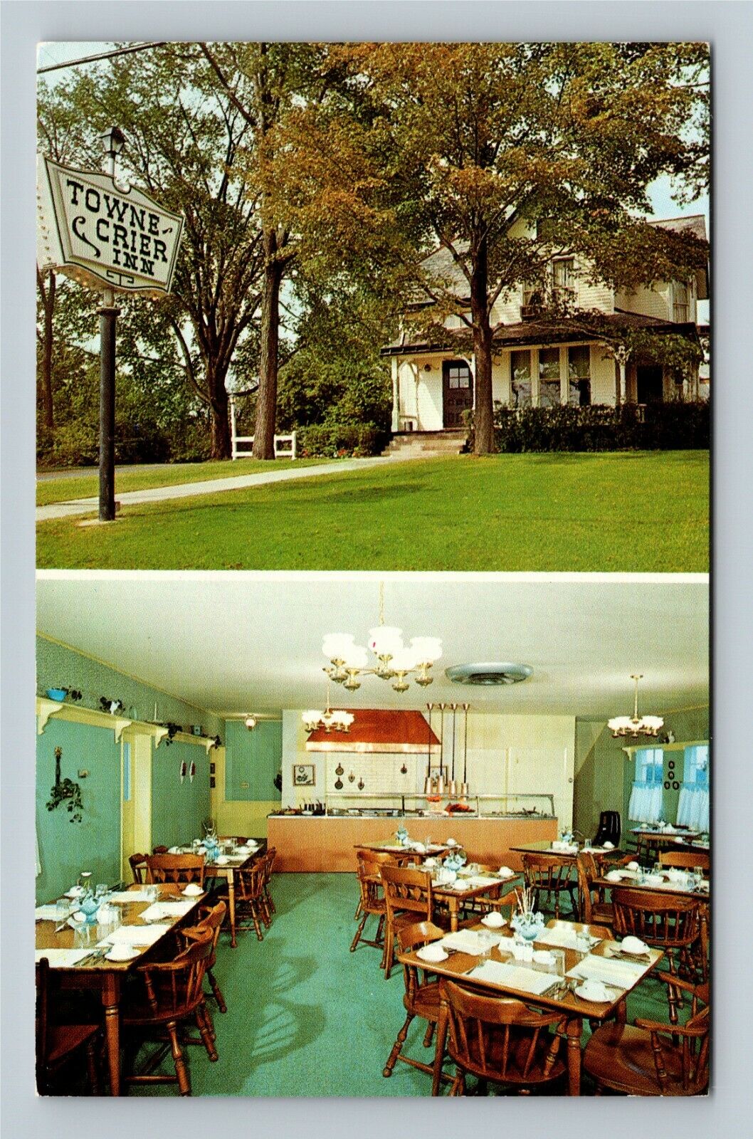 North Ridgeville OH, Town Crier Inn Dining Antique, Ohio Vintage Postcard