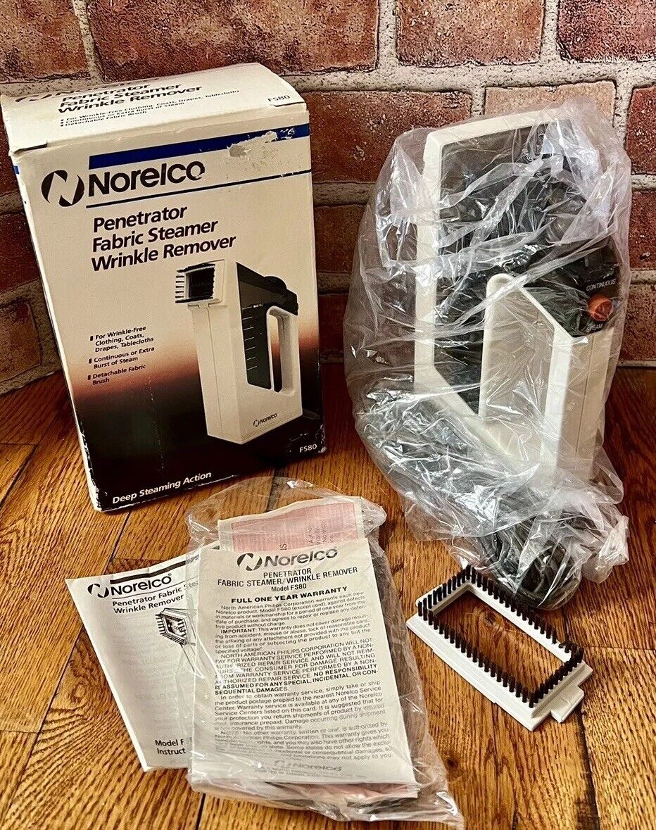 Norelco Penetrator Fabric Steamer Wrinkle Remover Iron #FS80 New Vintage 1986