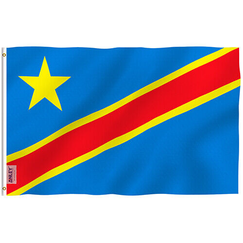 Anley Fly Breeze 3x5Ft Democratic Republic of the Congo Flag Congo-Kinshasa Flag
