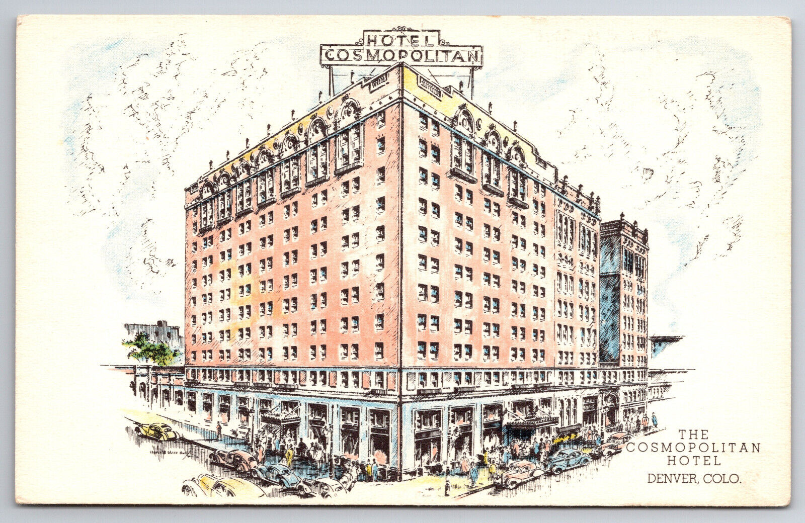 Vintage Postcard Hotel Cosmopolitan Denver Colorado