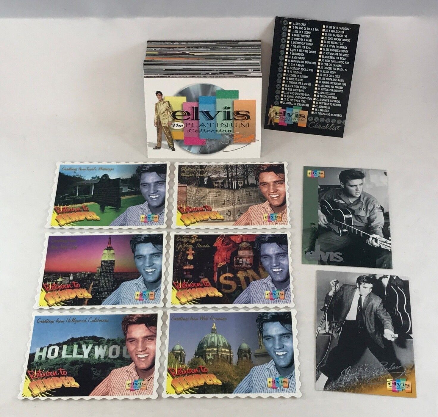 ELVIS PRESLEY PLATINUM COLLECTION: THE 50\'s Complete Card Set w/ 6 CHASE CARDS