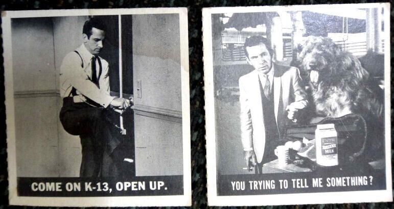 1966 vintage 2pc GET SMART QUIZ TRADING CARDS #26 #30 talent associates