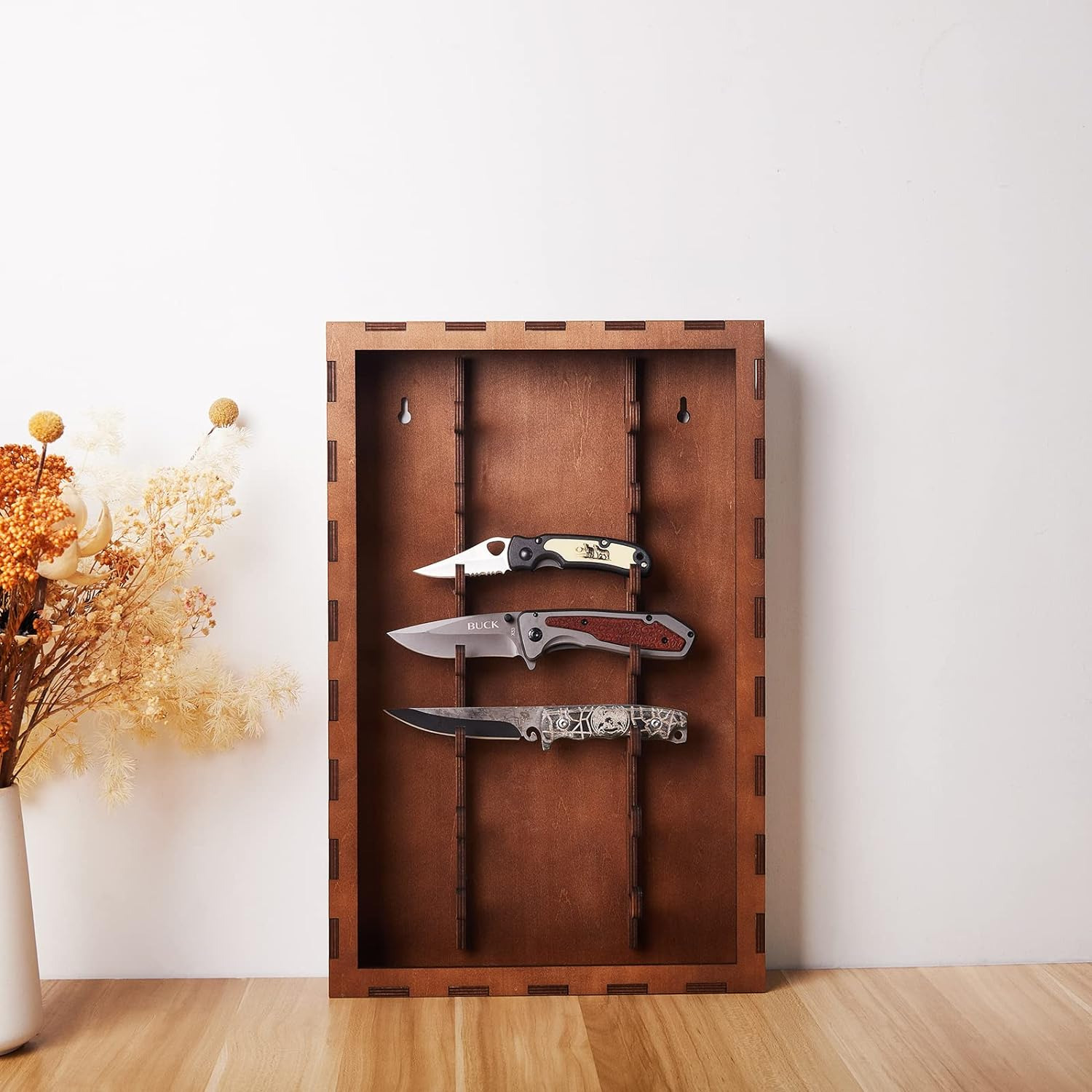 Pocket Knife Display Case - Knife Stand for Collections -Pocketshelf - Rustic