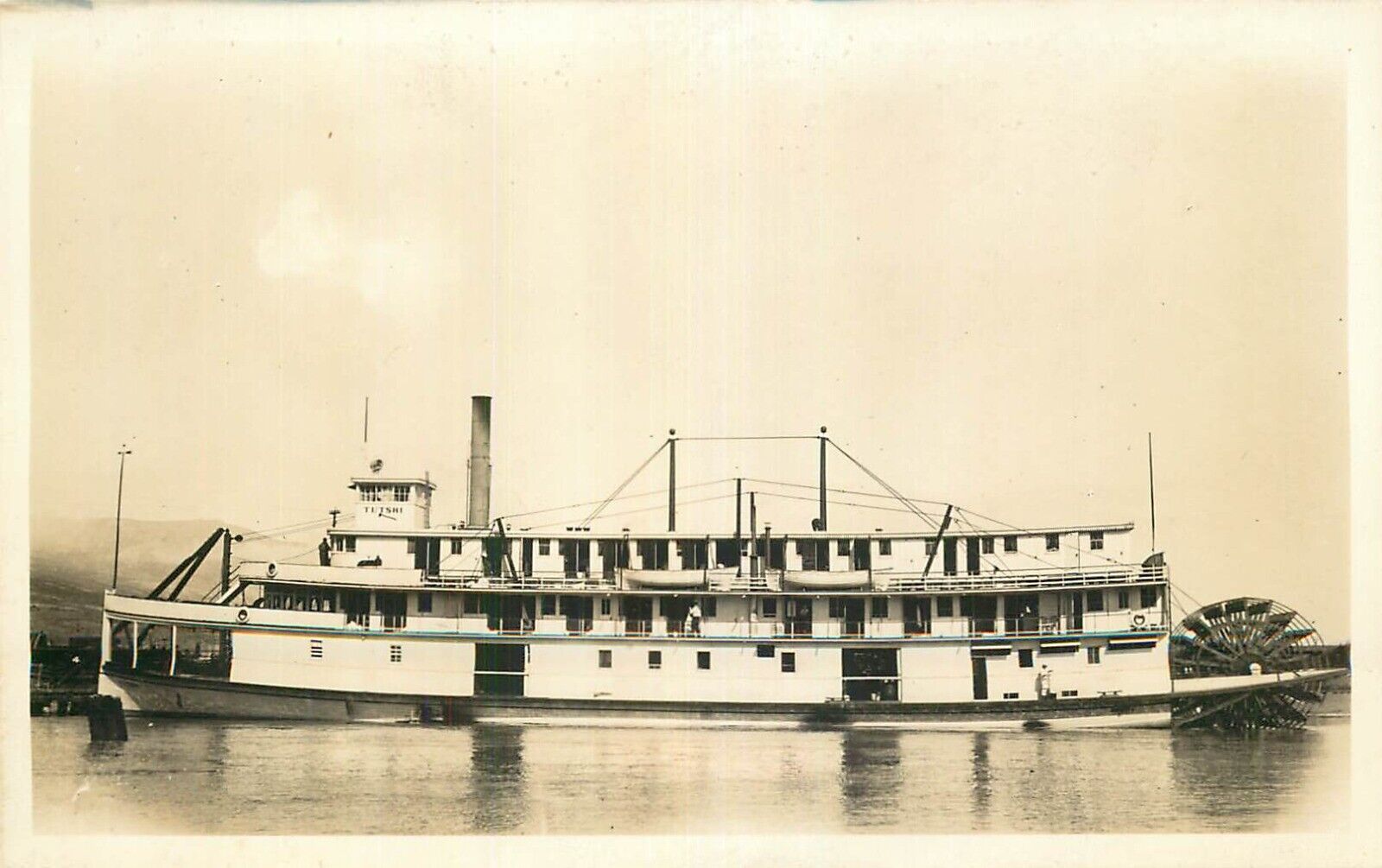 Real Photo Postcard Sternwheeler Steamboat \