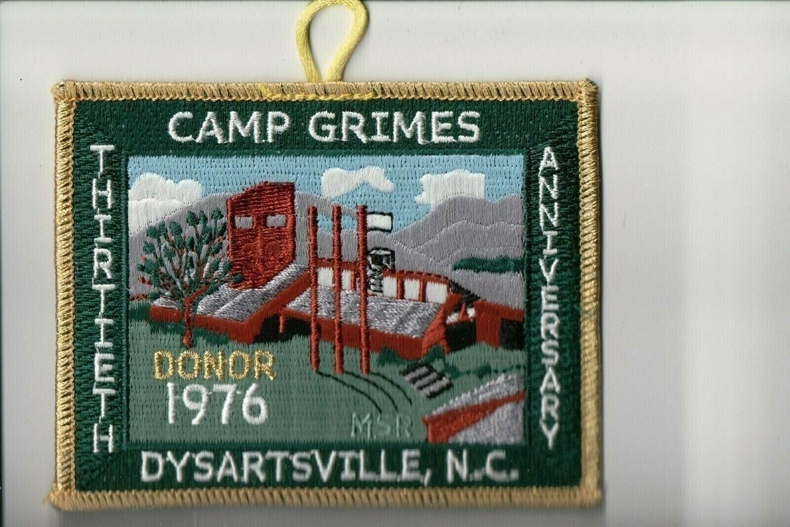 1976 Camp Grimes 30th Anniversary Donor patch