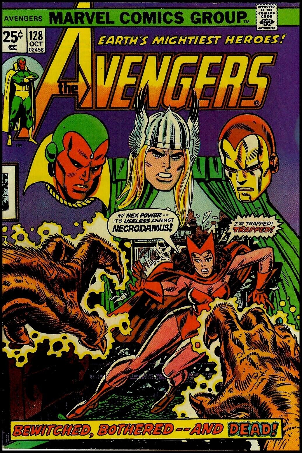 Avengers (1963 series) #128 VG+ Condition • Marvel Comics • October 1974