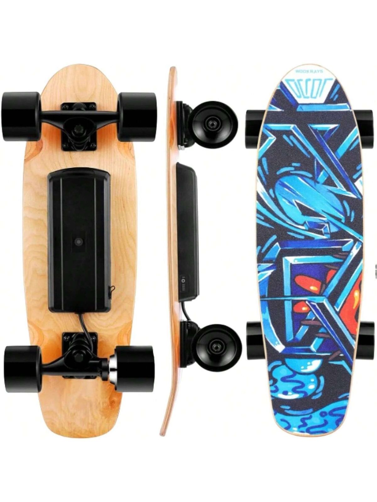 350W Electric Skateboard for Adults Teens 27.5 Inch 7-Ply Maple Electric Long