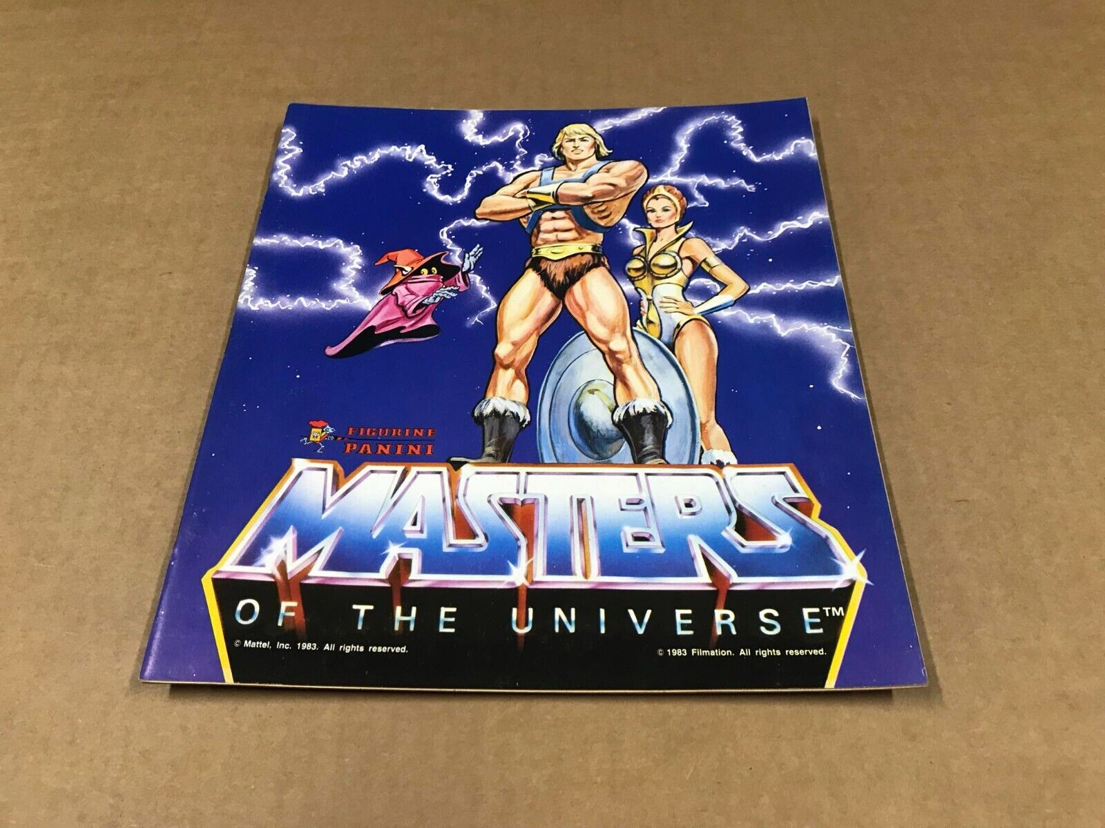 Vintage 1983 Panini Masters Of The Masters He-Man Sticker Album Unused