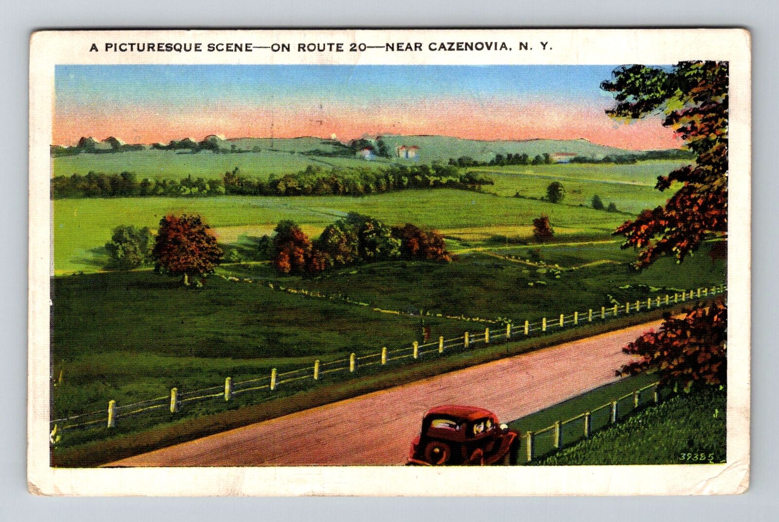 Cazenovia NY-New York, Picturesque Country Scene, c1937 Vintage Postcard