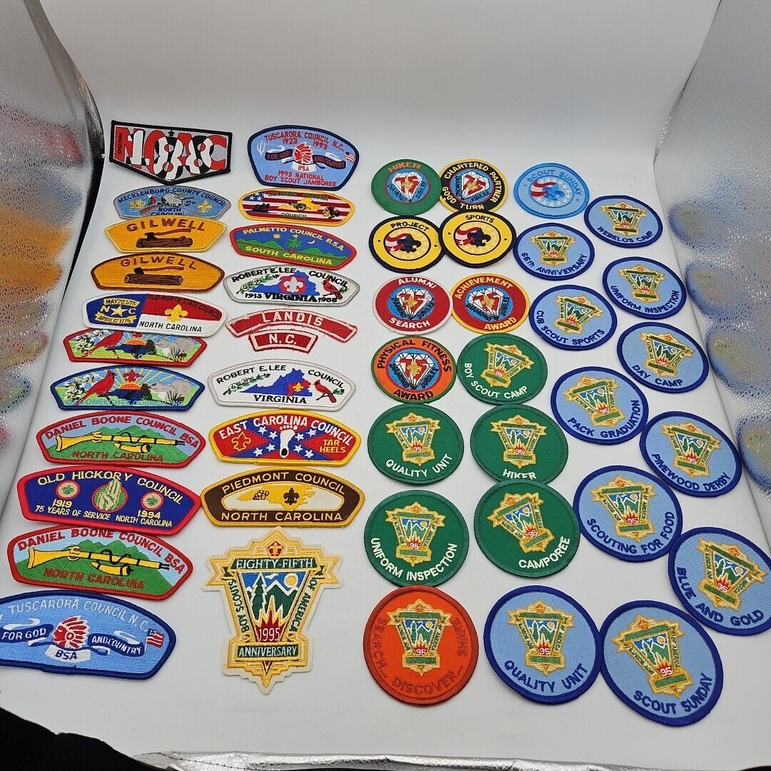Lot Of 45 Vintage Boy Scout Patches 70s 80s 90s Collection Scouts Of America 