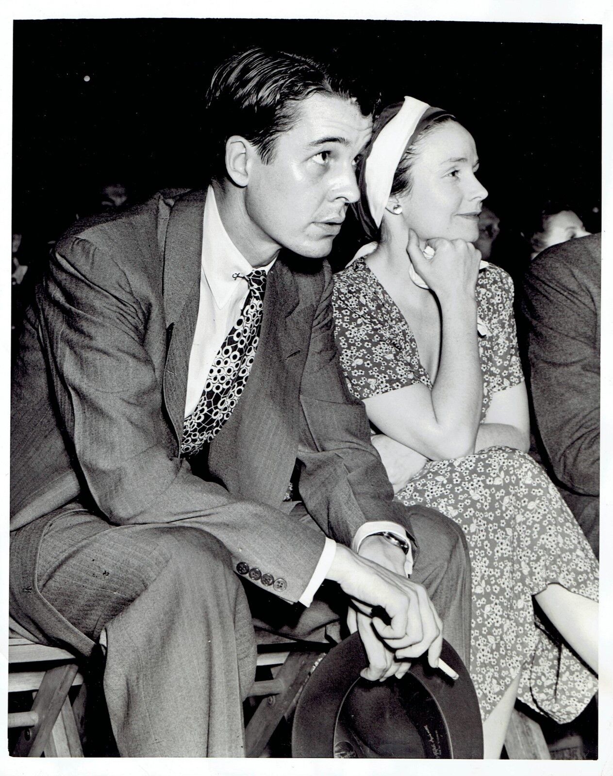 1941 Vintage Photo Jean Dalrymple & Vanderbilt II at Polo Grounds Boxing Fight
