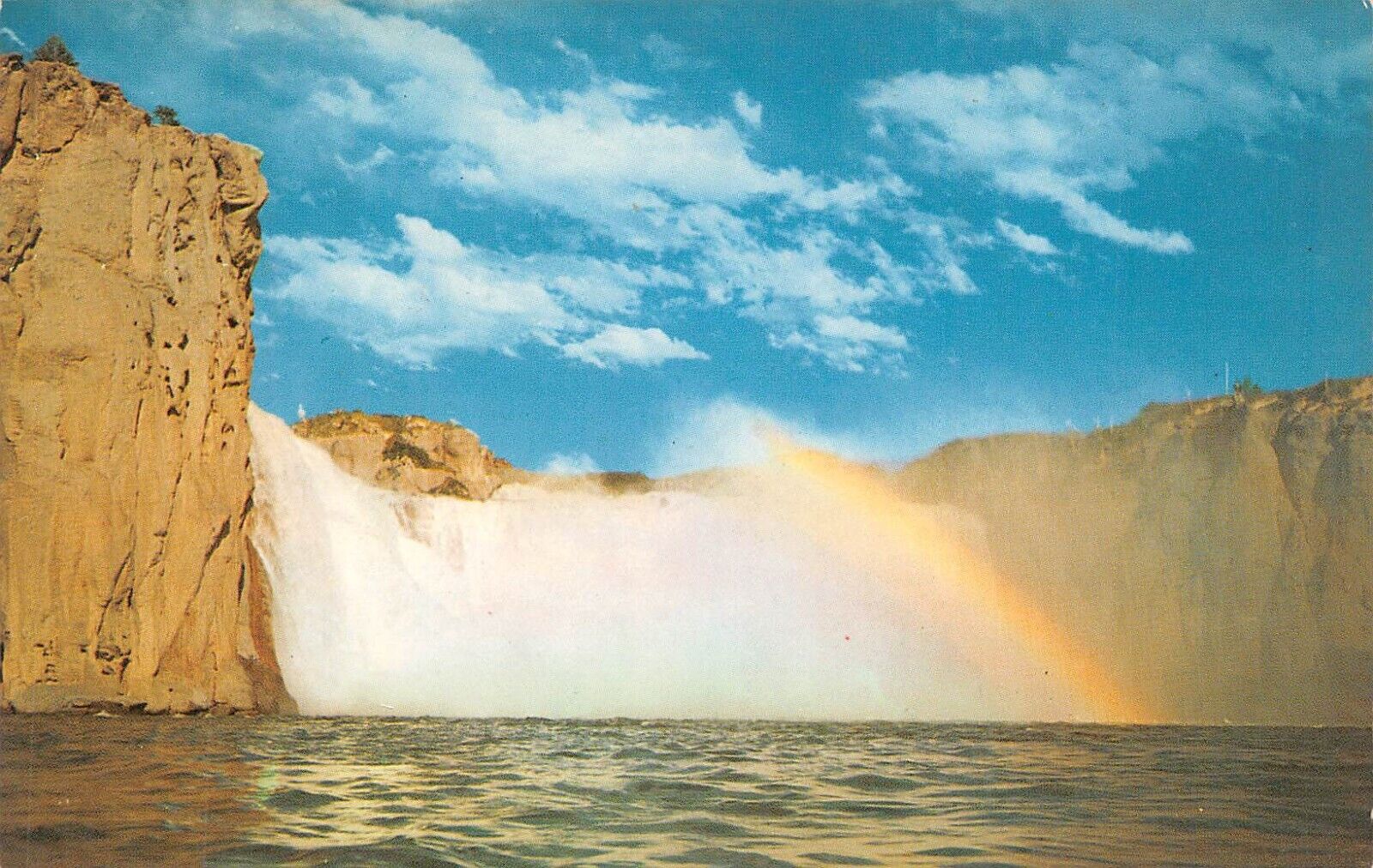 Shoshone Falls Idaho Rainbow Chrome Postcard