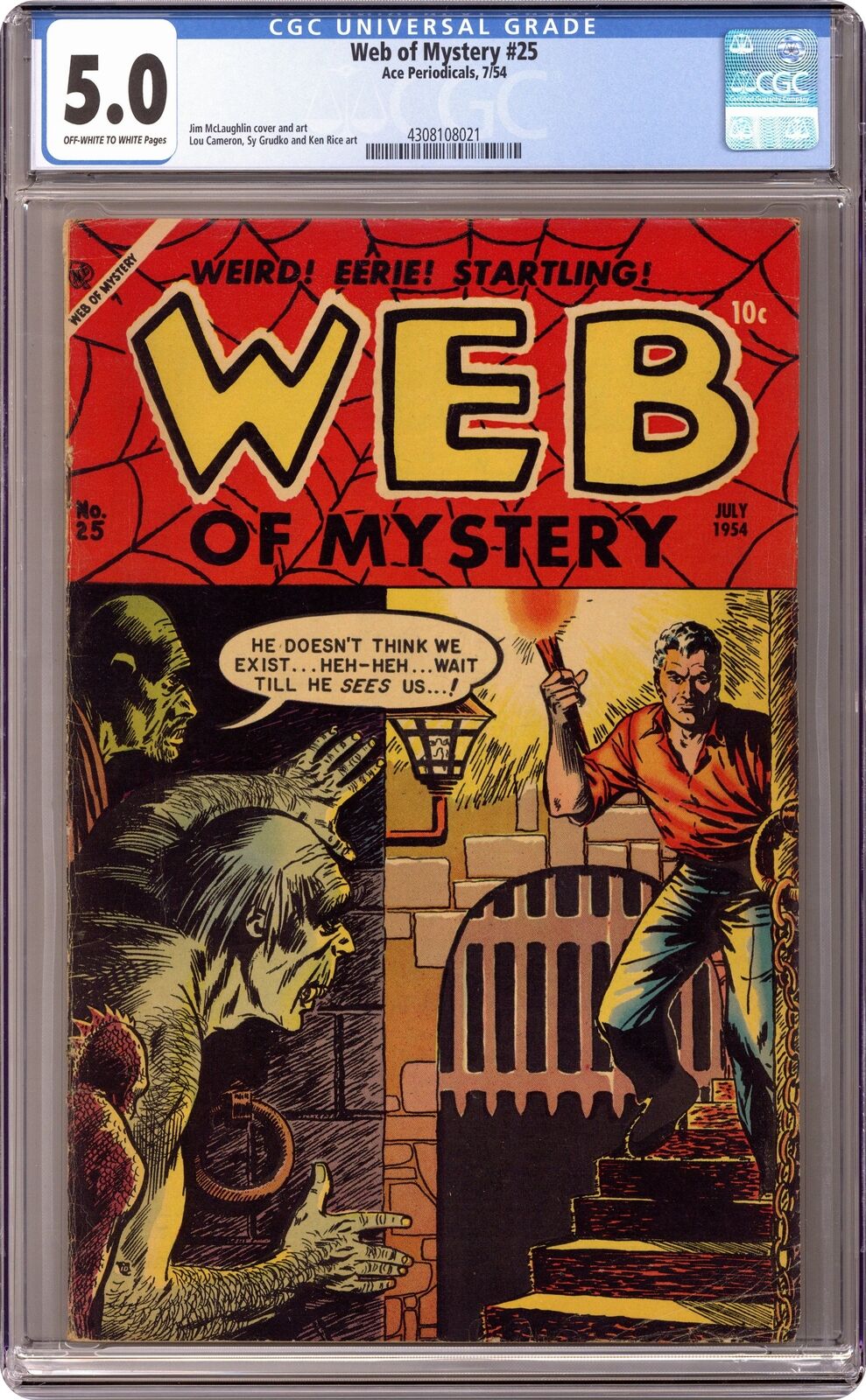 Web of Mystery #25 CGC 5.0 1954 4308108021