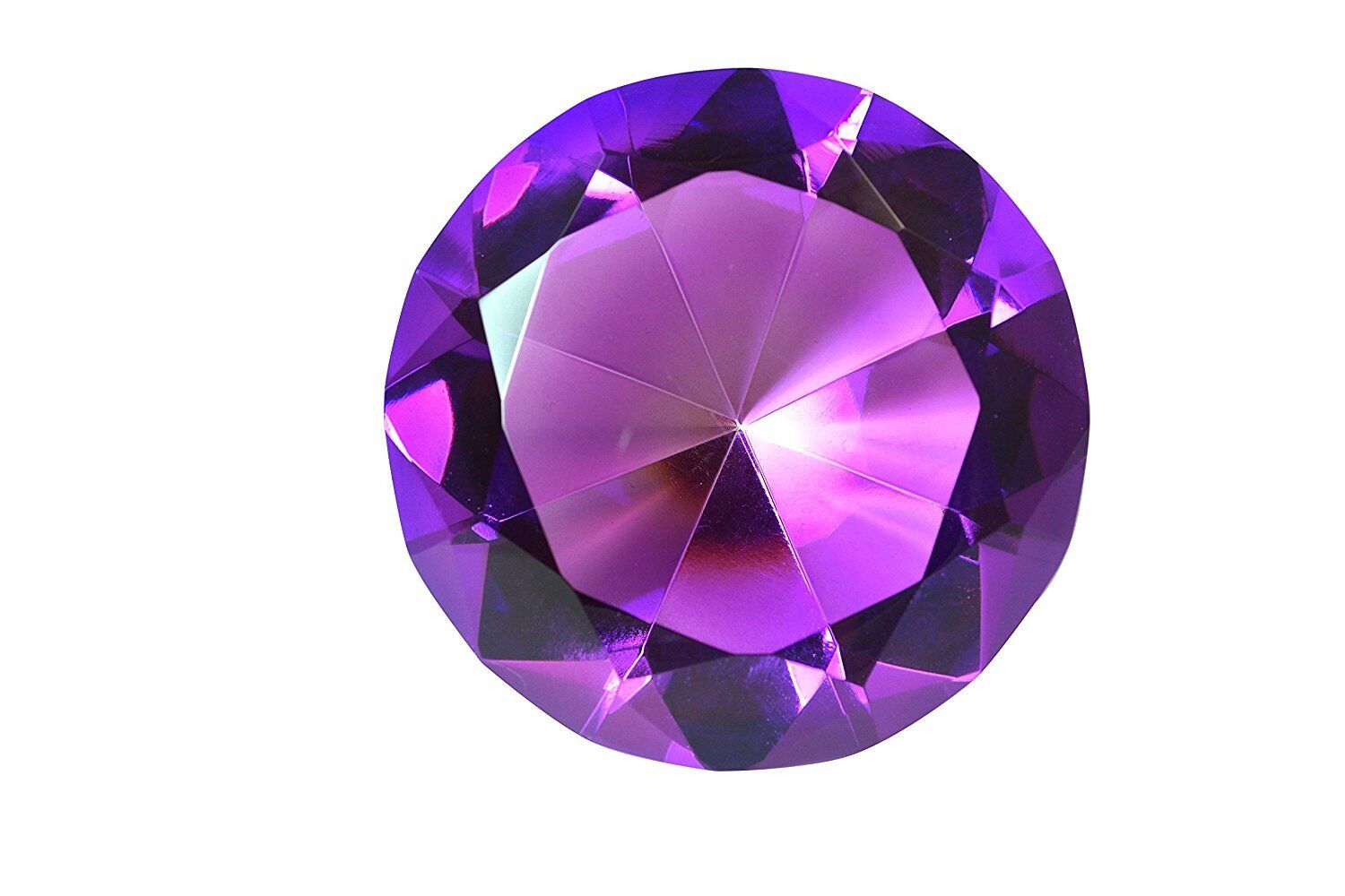 Tripact 100mm Purple Crystal Diamond Jewel Paperweight 4 Inch