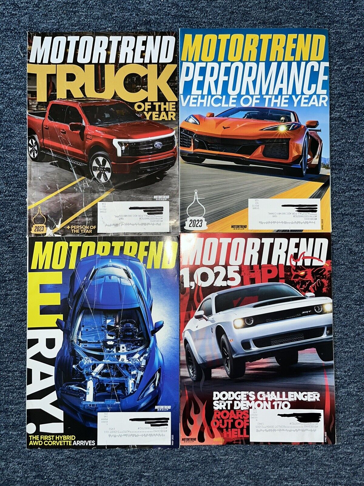 Motor Trend Magazine Lot Of 9