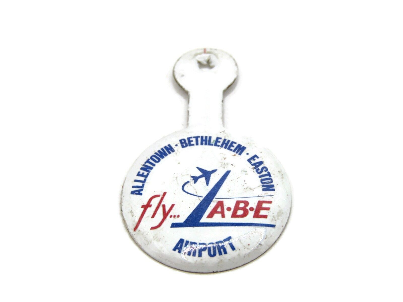 ABE Airport Allentown Bethlehem Easton Pin Button Metal Fold Design