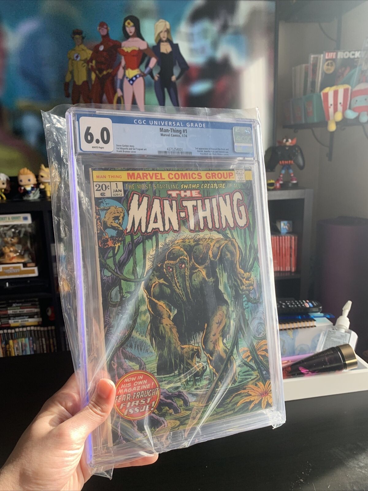 Man-Thing #1 CGC 6.0 WHITE Pages 2nd app of Howard the Duck and Korrek