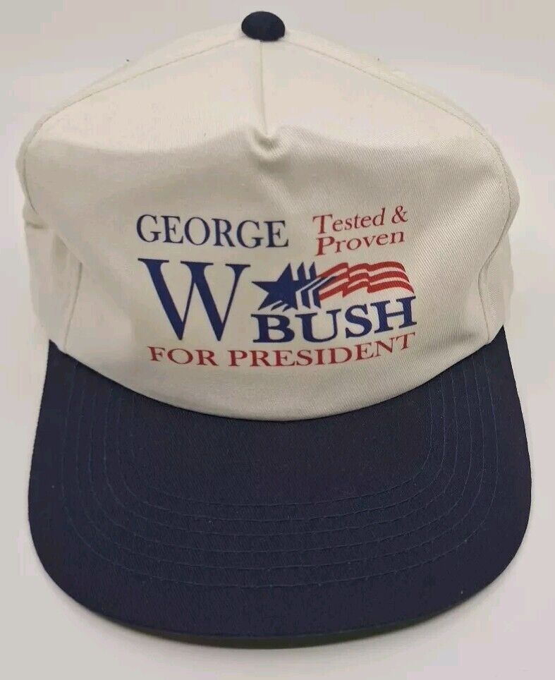 Vintage George W. Bush For President Hat-Snap Back-100% Cotton
