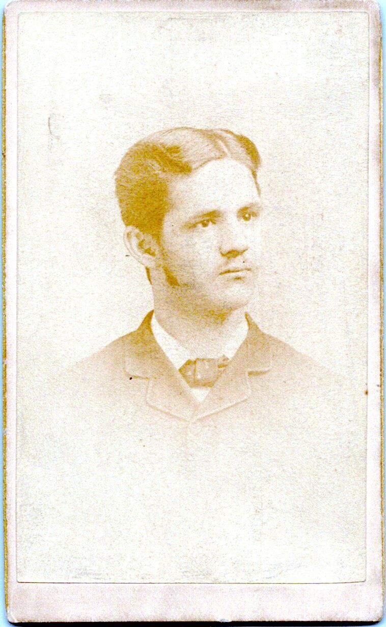 Orange Massachusetts CDV Photo Fred E. Dewey Young Man C.H. Wells 1880s A6