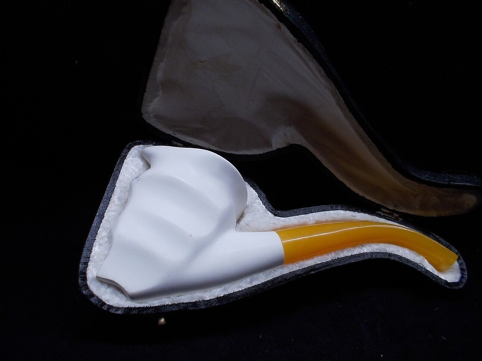 NEW UNSMOKED MEERSCHAUM FREE FORM CARVED BOWL 6