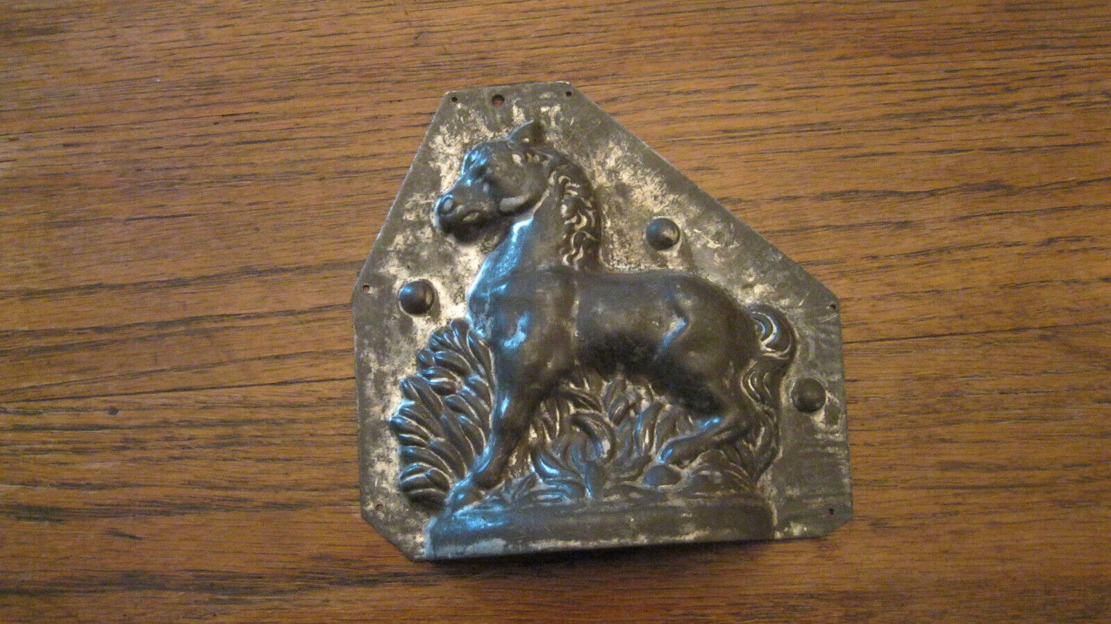 ANTIQUE  CANDY MOLD HALF  YOUNG PONY/COLT/ HORSE   GREAT PATINA 