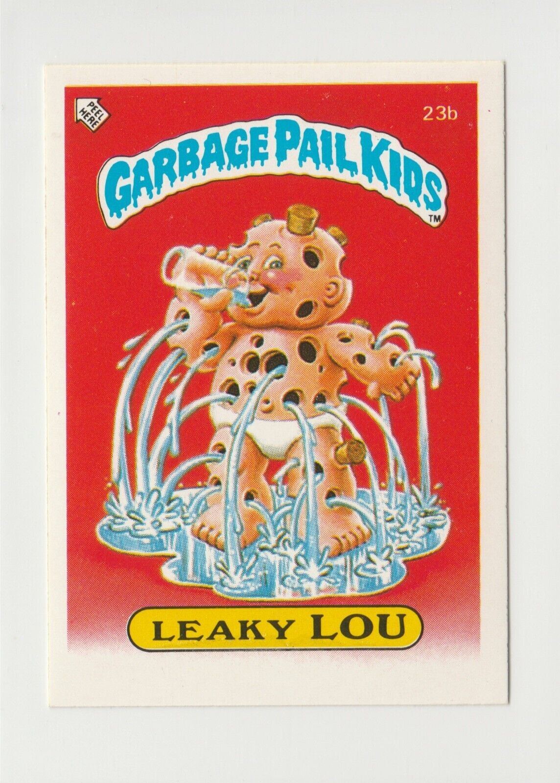 Garbage Pail Kids GPK UK mini Leaky Lou vintage 1985 British Series 1
