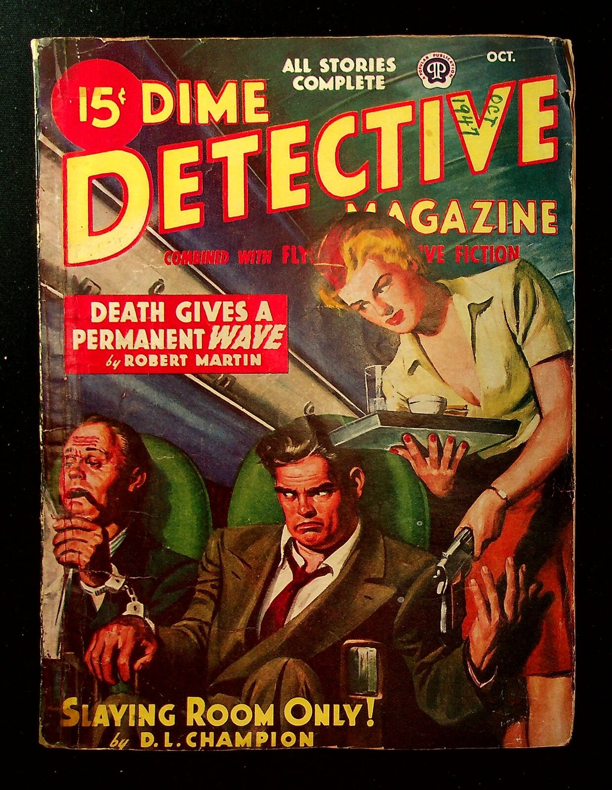 Dime Detective Magazine Pulp Oct 1947 Vol. 55 #3 GD