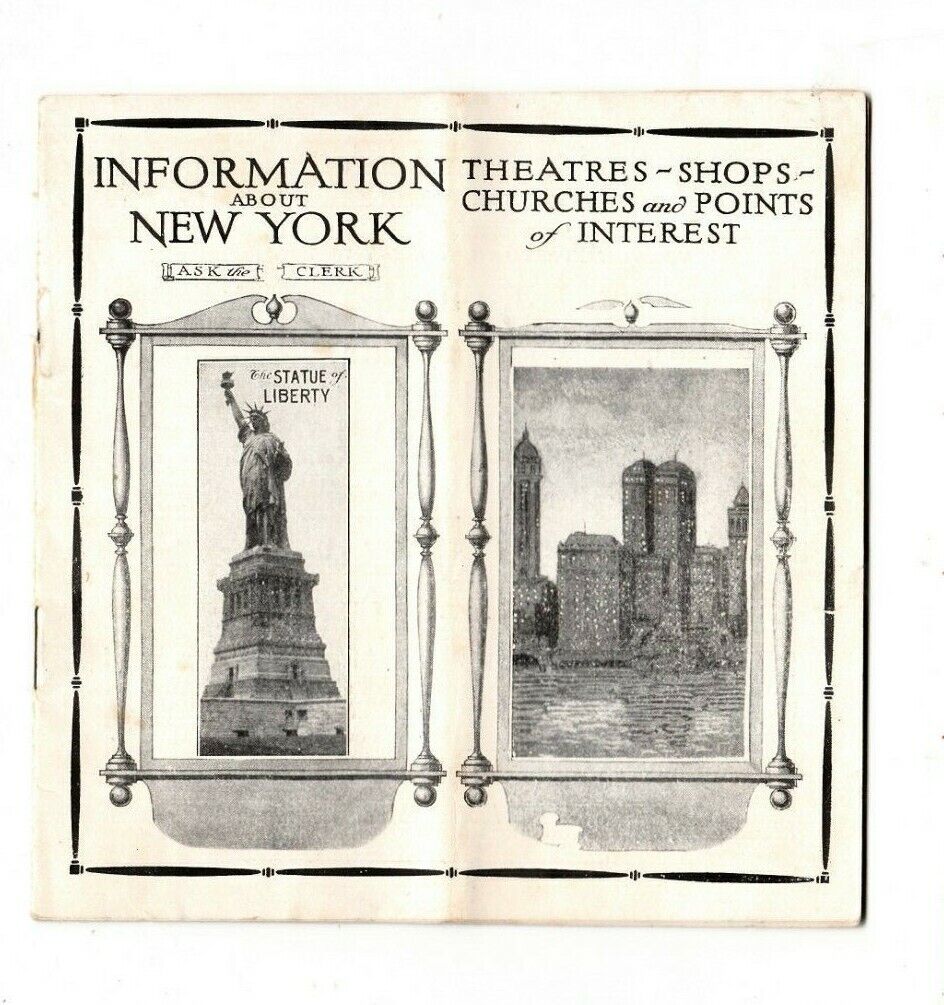 1917 NEW YORK CITY TRAVEL BROCHURE-INCLUDES MAP, ADVERTISEMENTS,THEATER