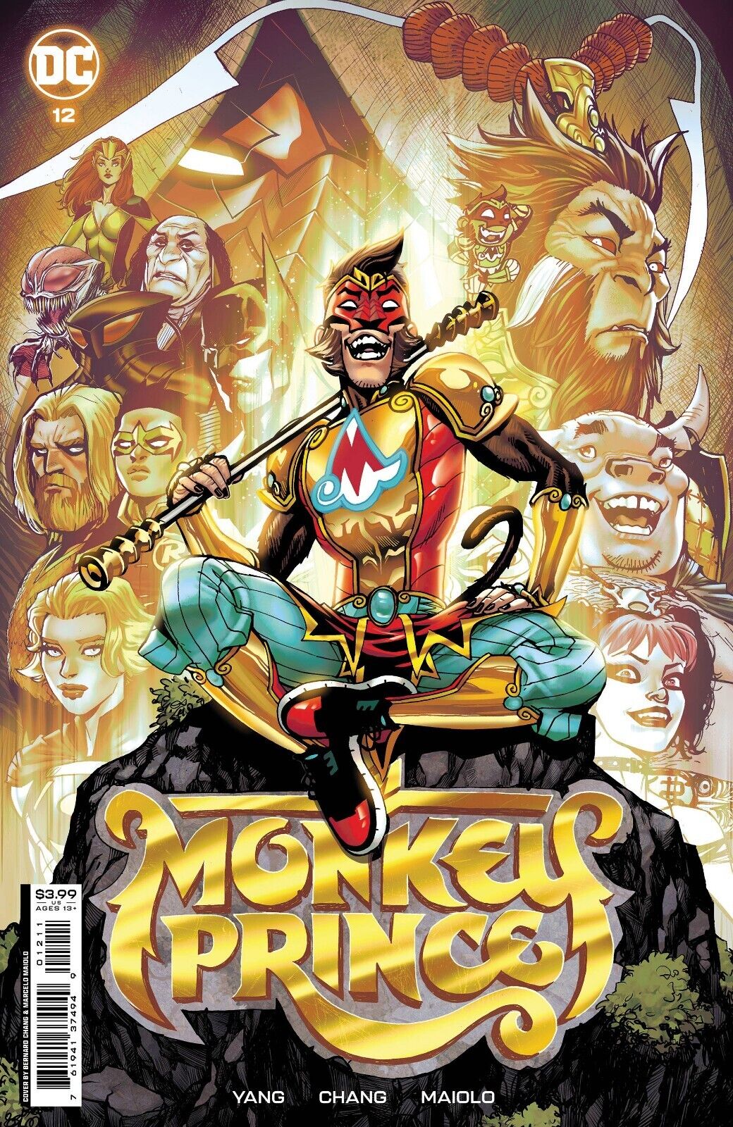 Monkey Prince #12 (of 12) Cover A Bernard Chang DC Comics 2023 EB42