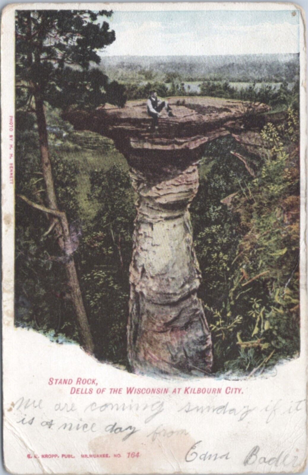 Kilbourn City WI Stand Rock Dells of the Wisconsin River 1907