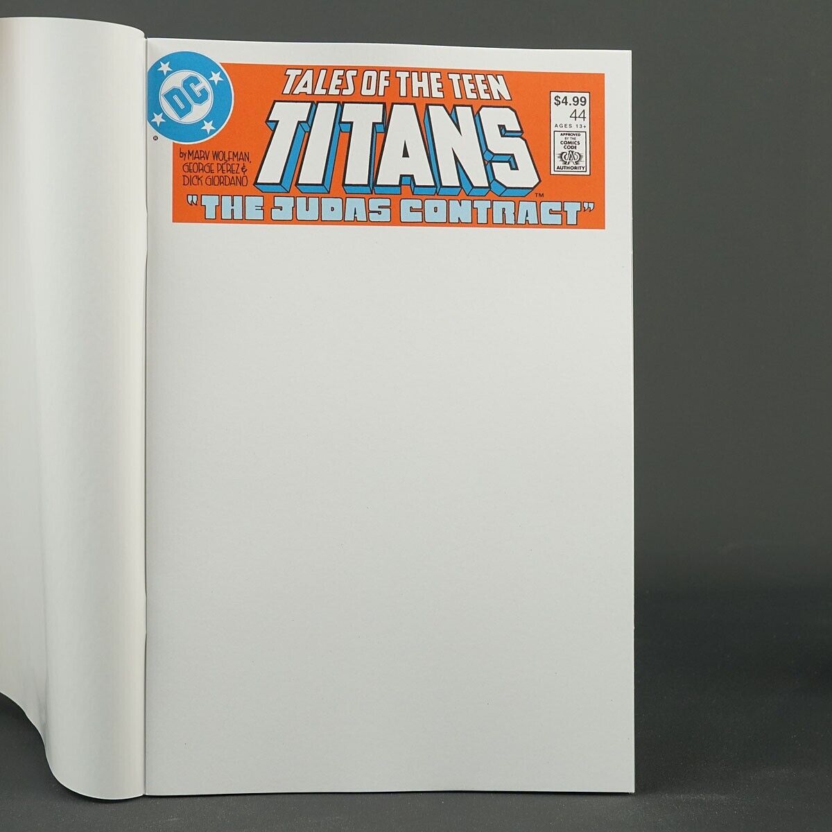 TALES OF TEEN TITANS #44 Facsimile Cvr C Blank DC Comics 2024 ptg 0524DC157 1C