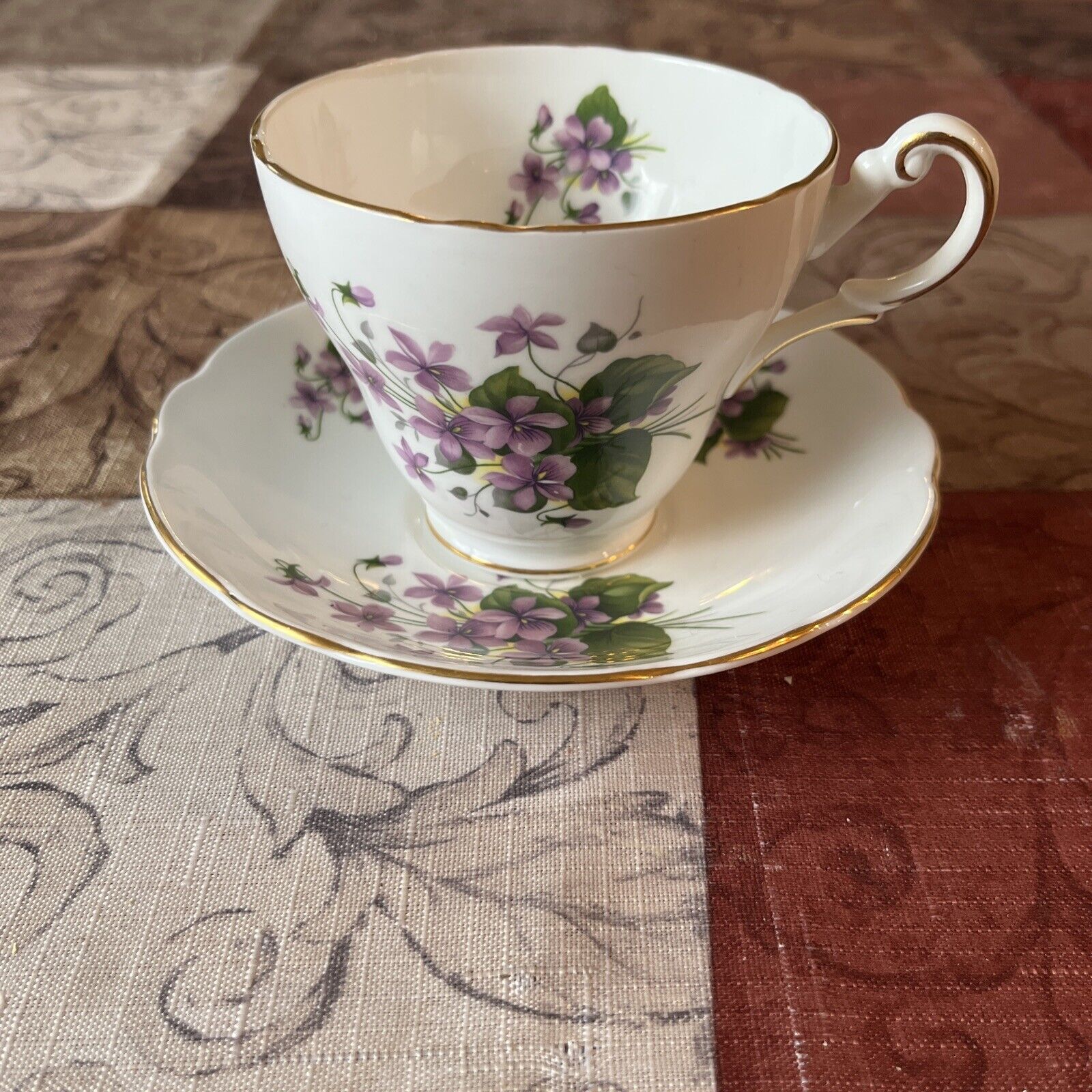 Vintage Regency English Bone China Floral Tea Cup And Saucer Set