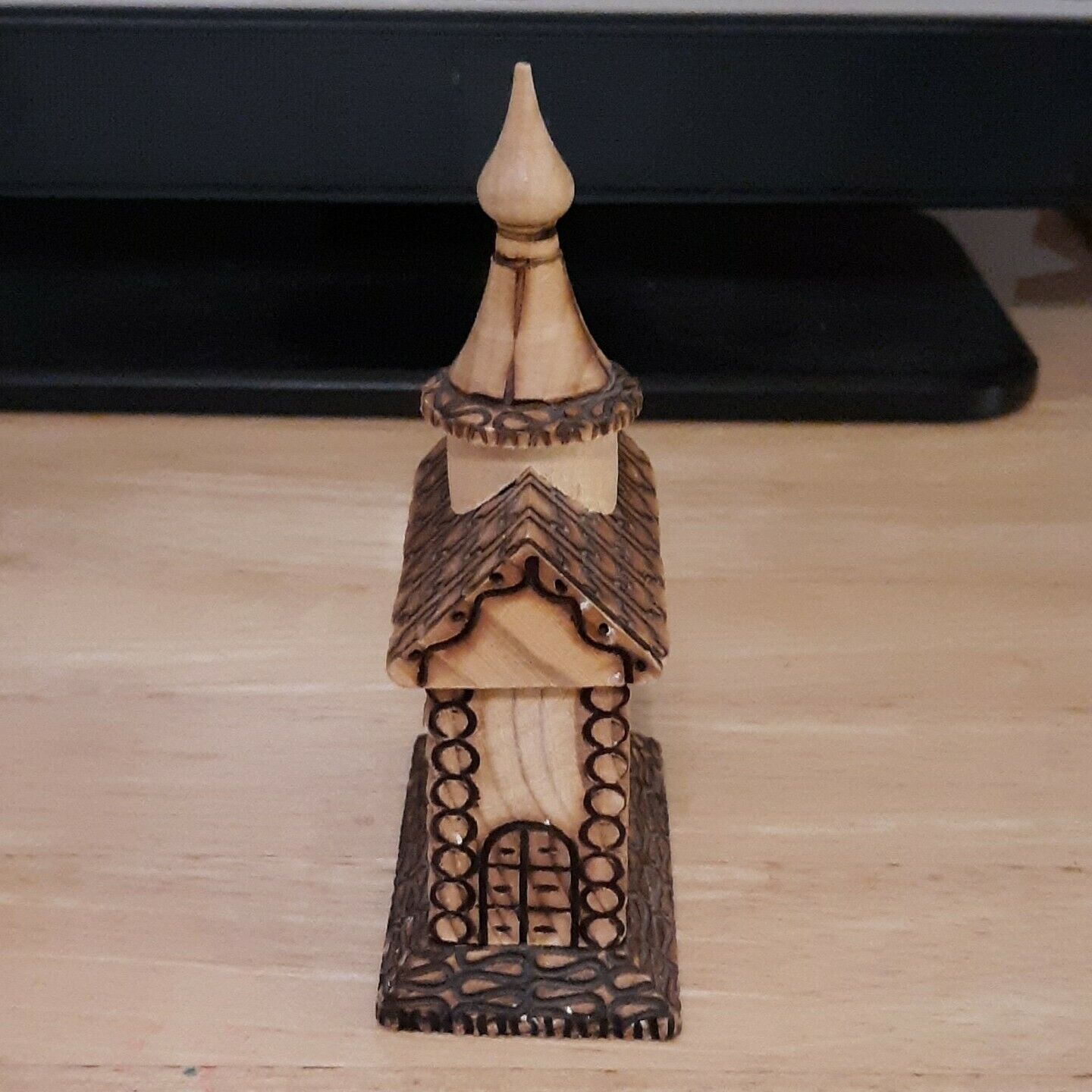 Small Wooden Chapel Laser Cut Decorated