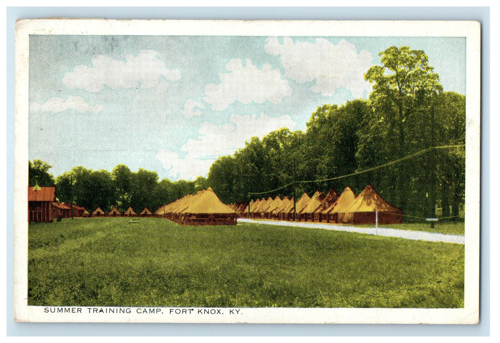 1936 Summer Training Camp Fort Knox New York NY Muldraugh NY Postcard