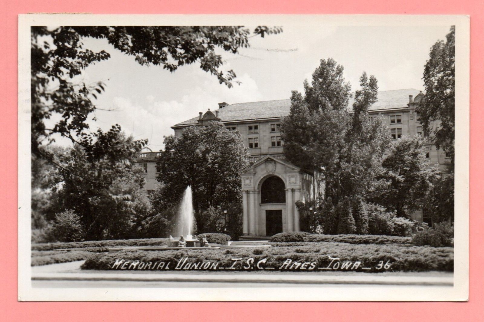 Memorial Union Iowa State University Ames Iowa 1951 Postcard RPPC