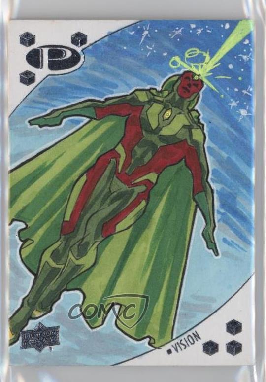 2017 Upper Deck Marvel Premier Sketch Cards Character 1/1 Vision Sketch 1j8